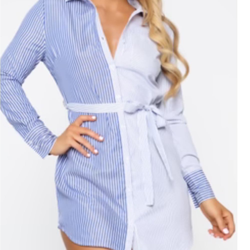 All dress is blue